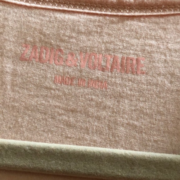 Zadig & Voltaire Brooklyn Skull Tee Blush Medium - Picture 6 of 7